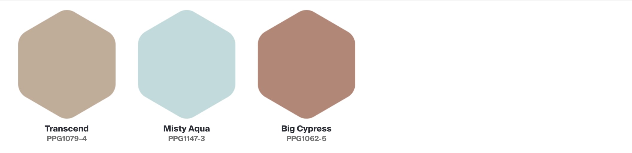 PPG Natural & Serene color palette